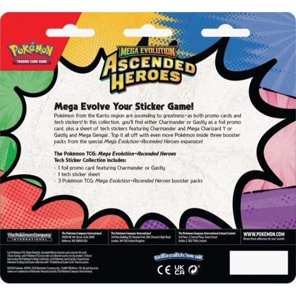 Ascended Heroes 3-Pack Tech Sticker Blister - Charmander - Picture 2 of 3